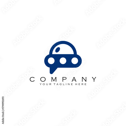 talk ufo logo design vector