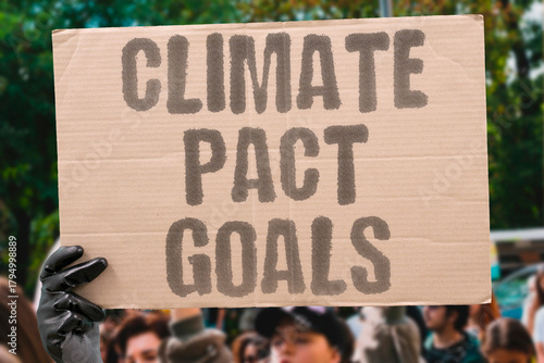 Tableau sur toile "Climate Pact Goals" Emission targets