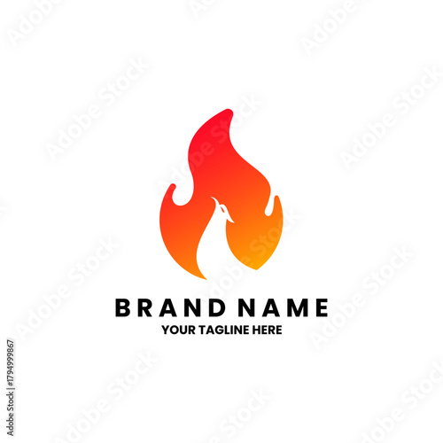 fire eagle logo design vector