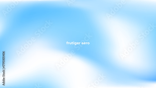 Abstract Frutiger Aero style vector background in blue with white accents. Smooth, silky, and airy design resembling sky and soft fabric, perfect for modern, minimalistic, and digital design projects.