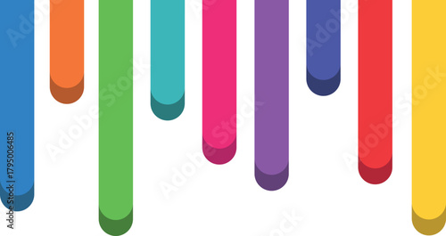 Colorful abstraction of liquid rainbow spots, bright colored lines, colored pencils and paints, thick paint strokes, business graphics