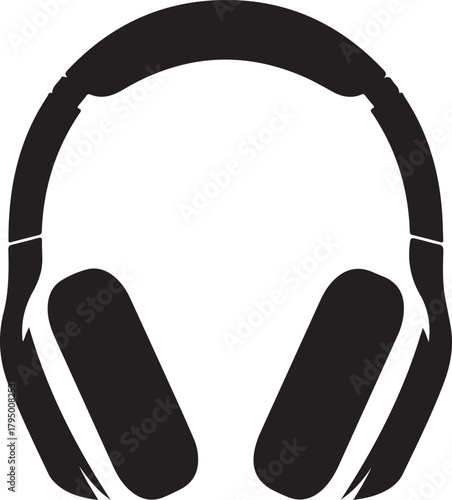 Over-Ear Headphones Silhouette: Music, Audio, and Entertainment

Minimalist Black Headphones Icon: Sound and Technology

Noise-Cancelling Headphones Vector for Audio Design