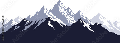 Majestic Mountain Peak Silhouette: Adventure and Exploration

Minimalist Mountain Range Art: Perfect for Outdoor Brands

Striking Black and White Stylized Mountain Design