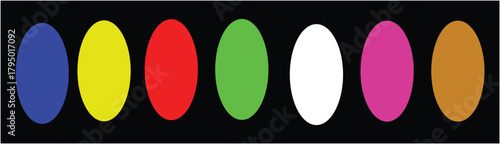 Vibrant Rounded Color Swatch Bar for Creative Design Projects.