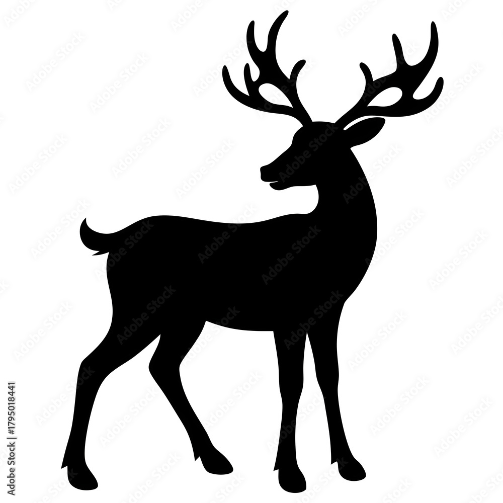 Fototapeta premium deer silhouette vector illustration