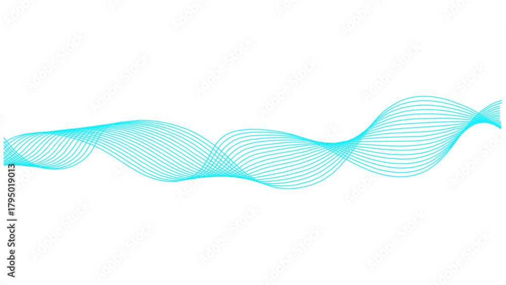 Fototapeta premium wave lines and glowing moving Elegant abstract line art