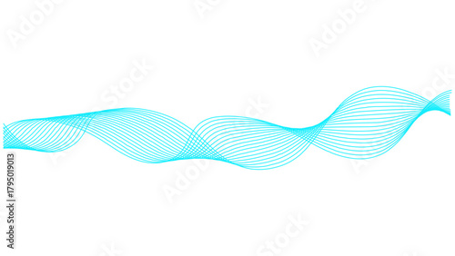  wave lines and glowing moving Elegant abstract line art