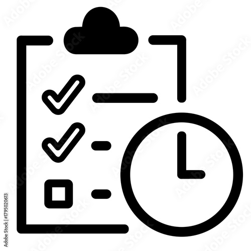 vector illustration of a checklist time