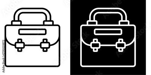 Business Icon Set White Style Collection