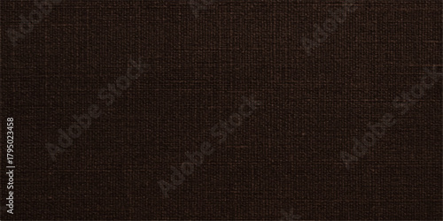 Dark black leather and textile canvas material surface pattern background texture