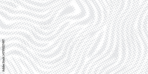 Minimalist vector background featuring a faint, delicate light gray halftone dot pattern forming abstract, flowing wave lines