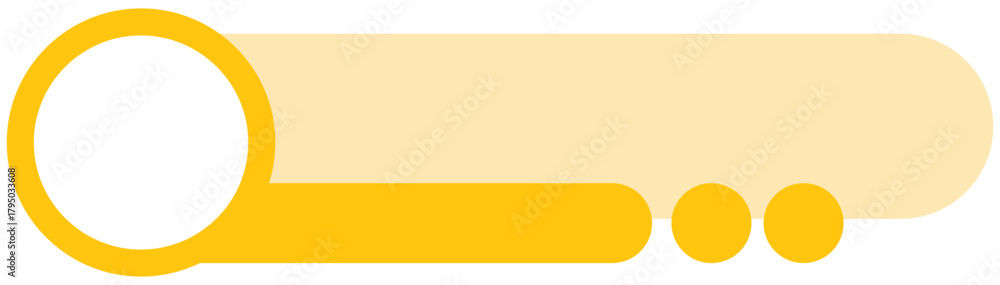 Obraz premium Yellow web button template for user interface design with a circle placeholder