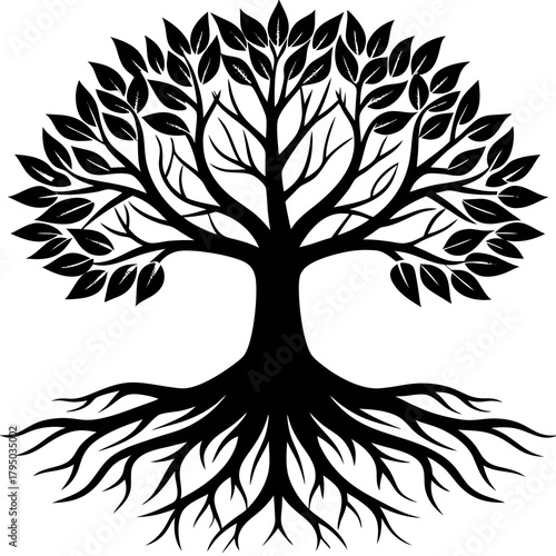 vector tree silhouette