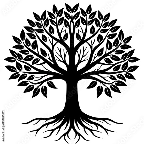 vector tree silhouette