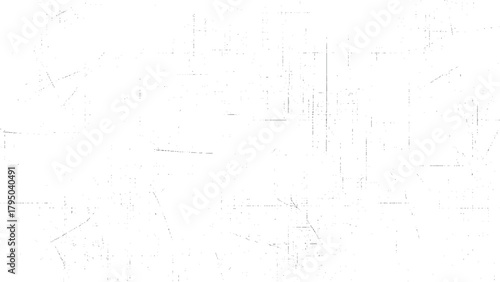 Abstract geometric pattern of scattered dots and fragmented lines on white background vector