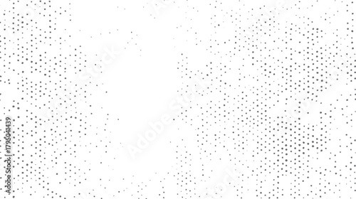Abstract pattern of scattered grey dots on a white background with varying density and distribution vector