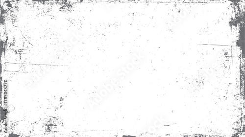 Distressed grunge texture with scattered dark specks and scratches on a white background vector
