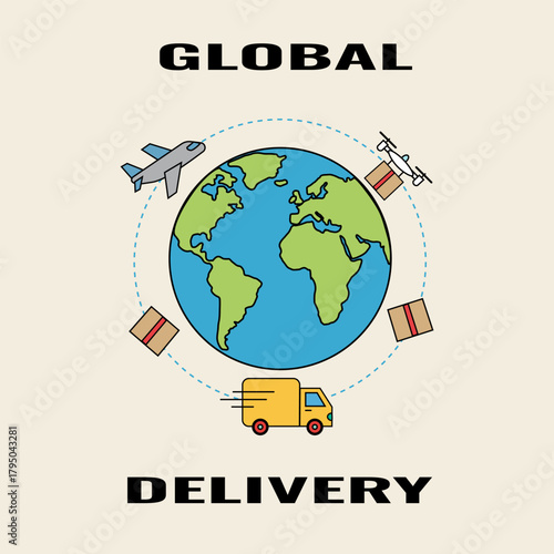 Global delivery and worldwidelogistics transportation network