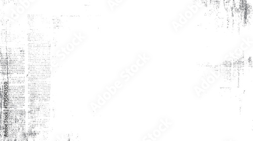 Faded grey text and dots scattered across a white background with a textured grey area on the right abstract