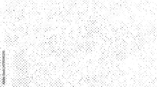 Scattered small gray dots of varying sizes on a white background creating a textured pattern vector