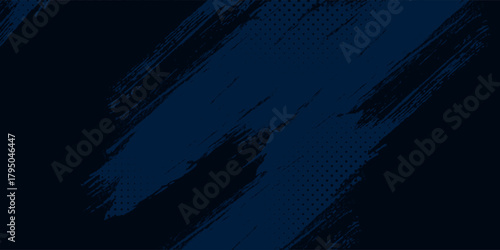 Grunge-style dark blue abstract background with rough brush strokes and dotted texture, Suit for banner, web, brochure, pamflet and presentation