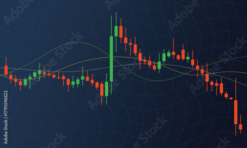 Stylish Bullish Candlestick Patterns vector or graphics design, a concept in stock market analysis for any business or finance