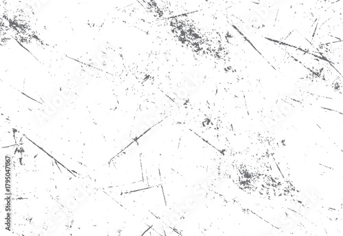 White background with scattered grey grunge texture and fine scratches vector