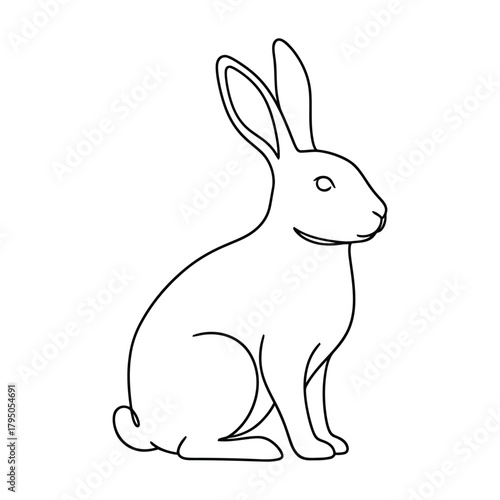 Cute white fluffy cartoon bunny vector illustration isolated with a carrot for Easter