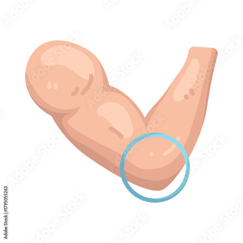 Illustration of Human Elbow Anatomy 