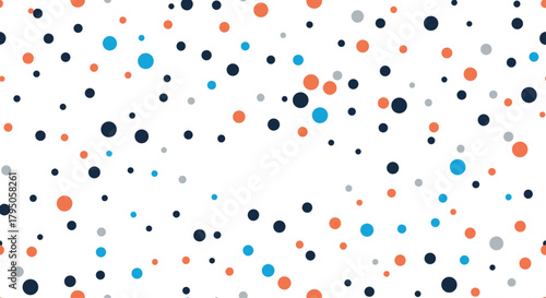 Abstract background with scattered multi-colored circles of varying sizes, creating a playful and modern design.
