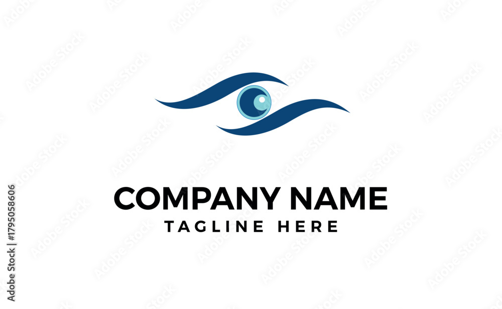 Naklejka premium Eyes vision logo design template