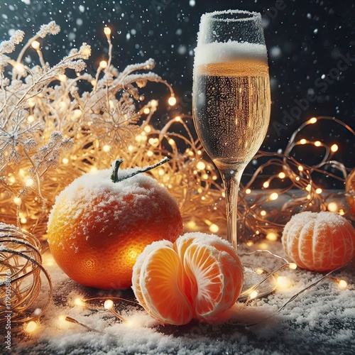 Christmas tree with candles and gifts,  celebration