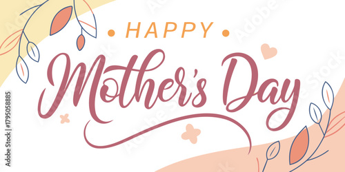 “Happy Mother’s Day” in vertical alignment