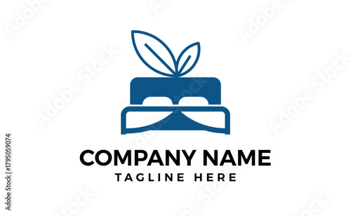 Creative premium bed furniture logo Ideas. Inspiration logo design