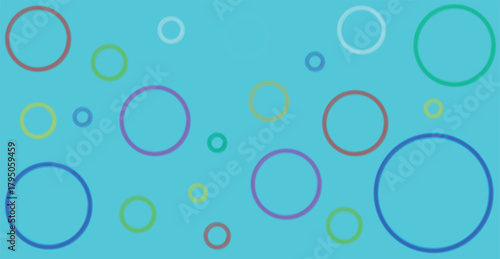 Abstract Colorful Digital Dynamic Circle Lines on a Gradiant Background: A Futuristic High-Technology Vector Illustration Inspired by Sound Wave Motion
