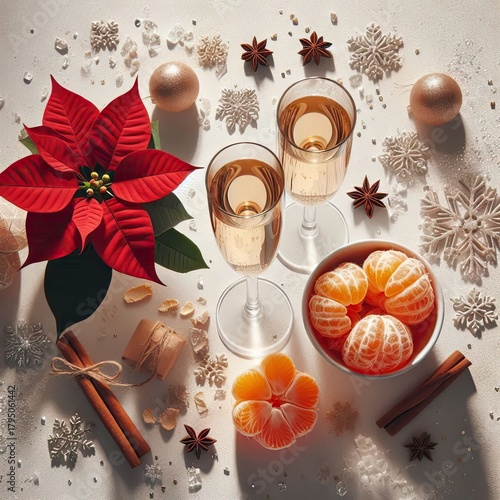 Christmas tree with candles and gifts,  celebration