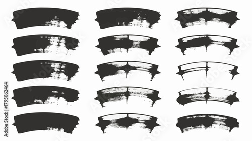 Brushstroke Designs: A collection of various expressive brushstroke designs, each capturing a unique texture and dynamic flair.