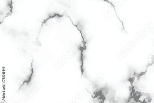 Soft White Marble Texture with Grey Veins Background.