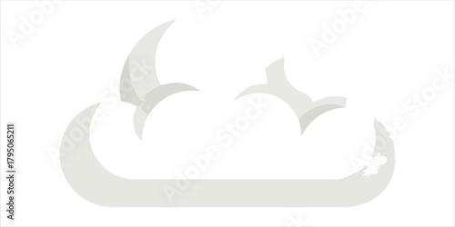 white cloud A bold yet minimalist composition with handcrafted textures, geometric forms, and clean color blocks. A modern and elegant design that balances simplicity with artistic warmth on white bac