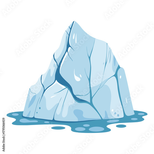 Iceberg Vector Design – Environmental Concept of Melting Polar Ice