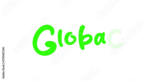 Global Trade Text Animation with Animate In Effect Minimal Clean Style