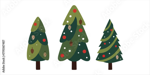 christmas trees A bold yet minimalist composition with handcrafted textures, geometric forms, and clean color blocks. A modern and elegant design that balances simplicity with artistic warmth on white