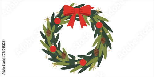 christmas wreath decorations A bold yet minimalist composition with handcrafted textures, geometric forms, and clean color blocks. A modern and elegant design that balances simplicity with artistic wa