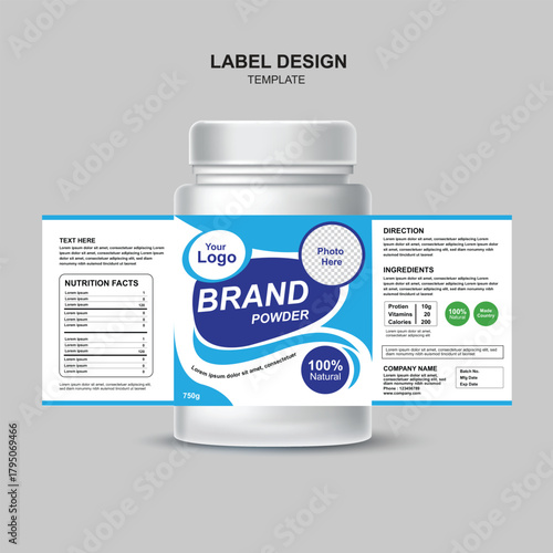 Label design brand product design vector template