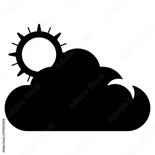 cloud with sun icon
