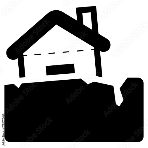 earthquake disaster icon