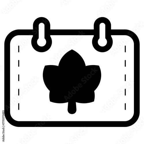 fall season calendar icon