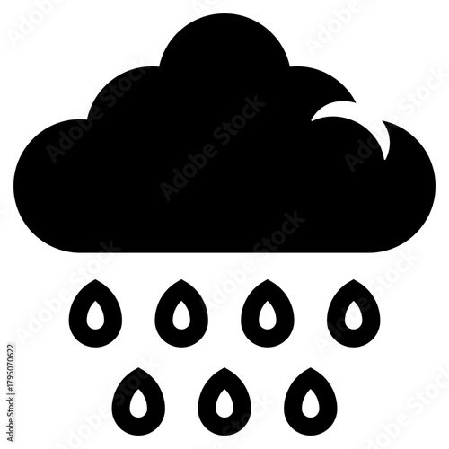 raining cloud icon