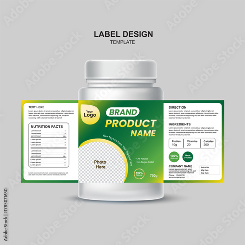Product brand label design vector template