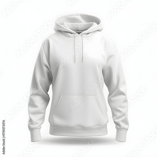 White Hoodie front side for men